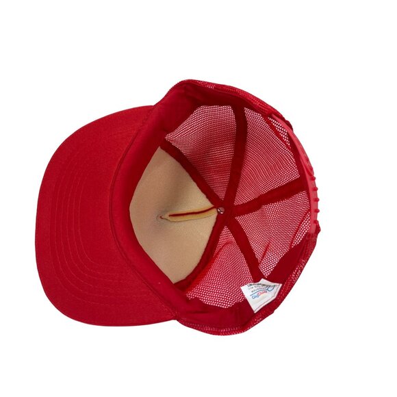 Vintage Red Snapback Trucker Hat With "Riverboat Tours" Embroidery & Mesh Back A - Picture 7 of 8
